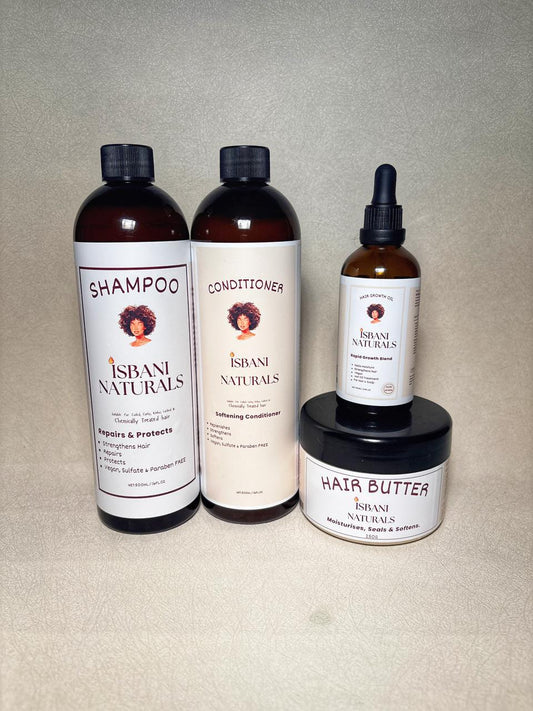 Big Combo (Shampoo, Conditioner, Hair Butter & Hair Growth Oil)